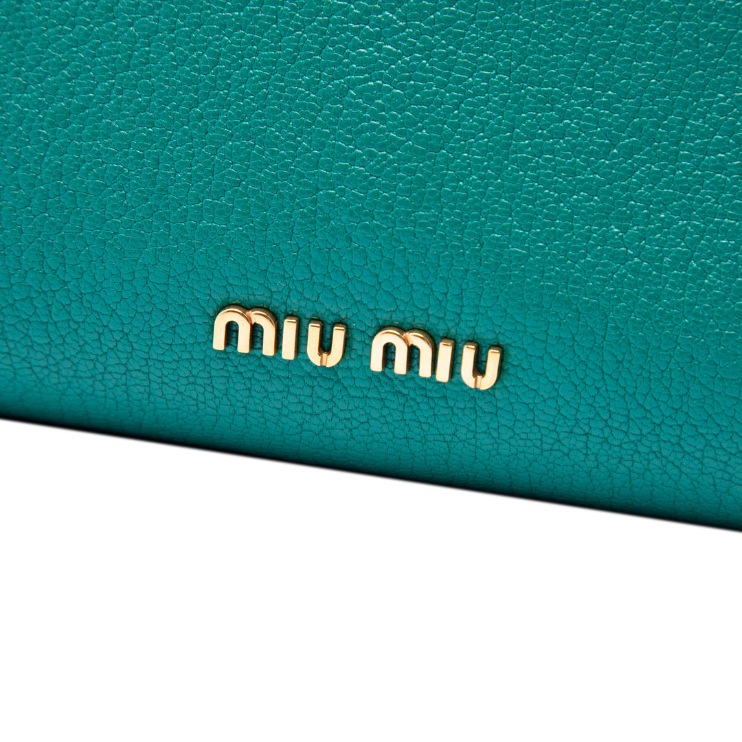 Miu Miu Mini Cuir de chèvre Madras Click sac à anse supérieure