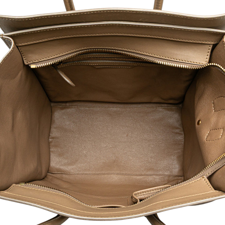 Celine Mini Smooth Cuir de veau Luggage Cabas Marron