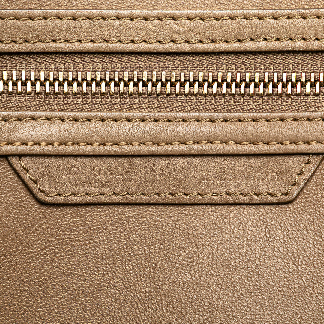 Celine Mini Smooth Cuir de veau Luggage Cabas Marron