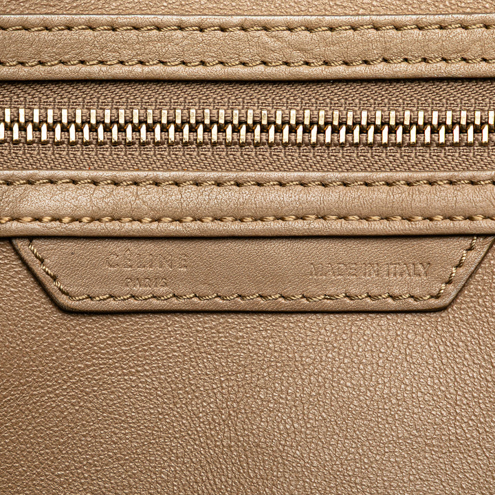 Celine Mini Smooth Cuir de veau Luggage Cabas Marron