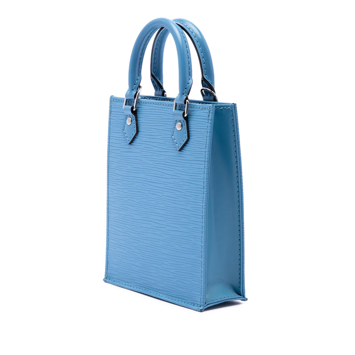 Louis Vuitton Sac à main Plat Épi Bleu – vue 2 – GABY PARIS