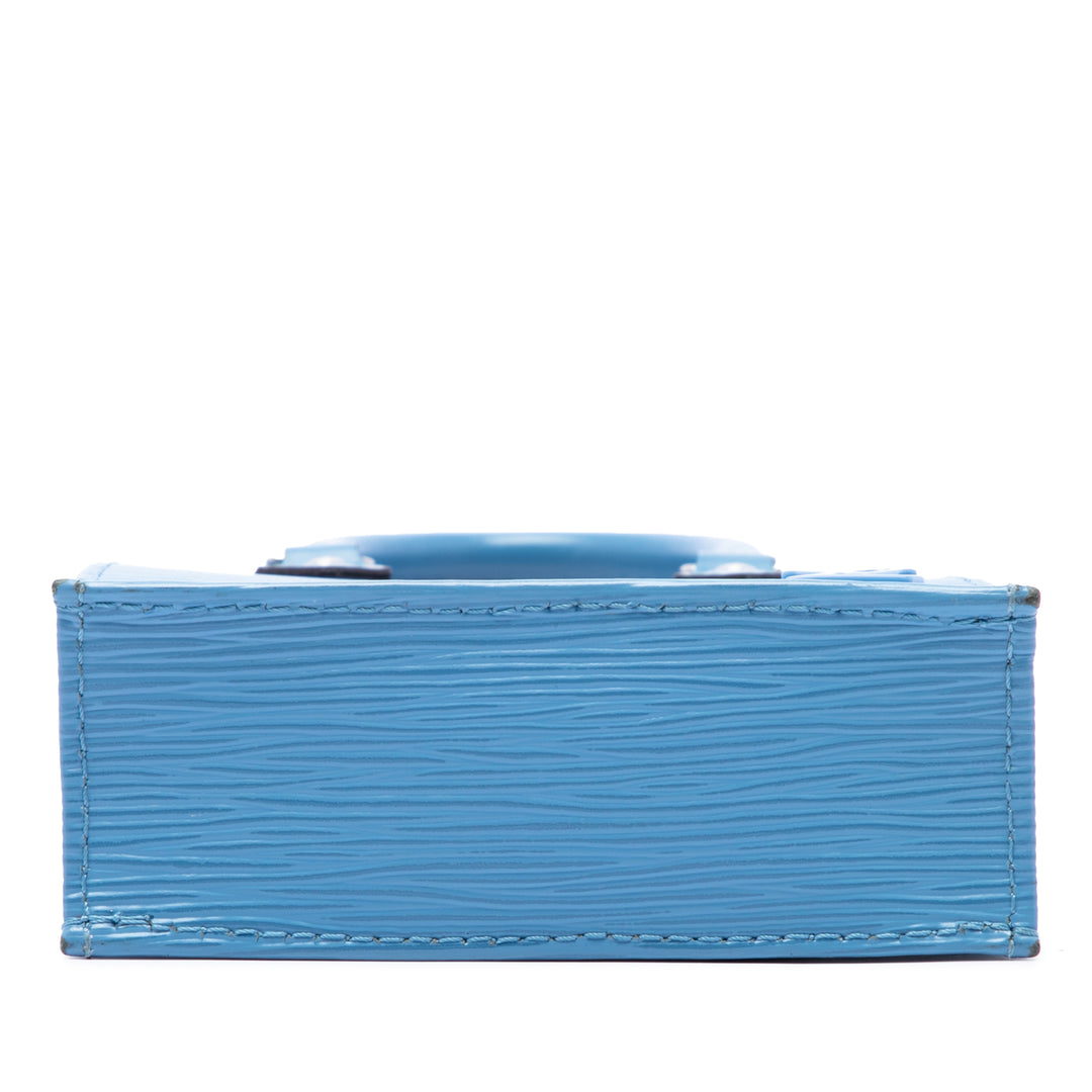 Louis Vuitton Sac à main Plat Épi Bleu – vue 3 – GABY PARIS