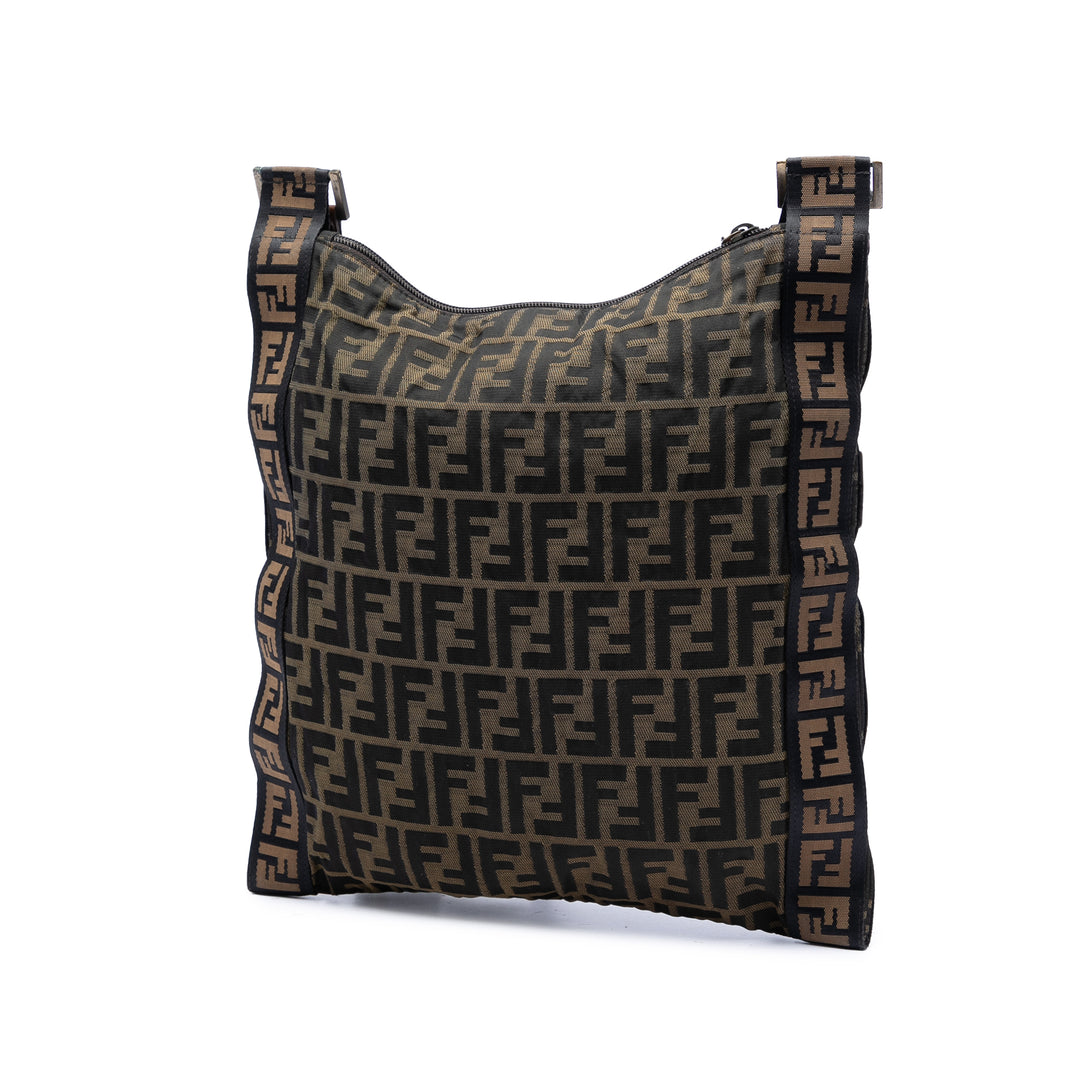 Fendi Zucca Toile FF Flat Messenger Sac