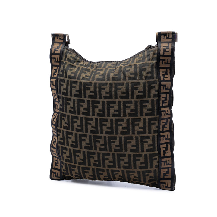 Fendi Zucca Toile FF Flat Messenger Sac