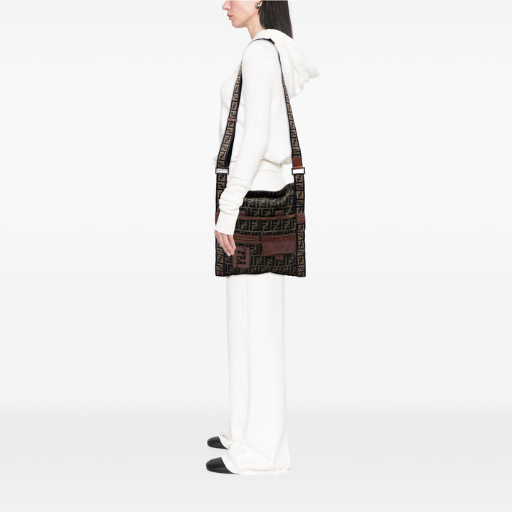 Fendi Zucca Toile FF Flat Messenger Sac