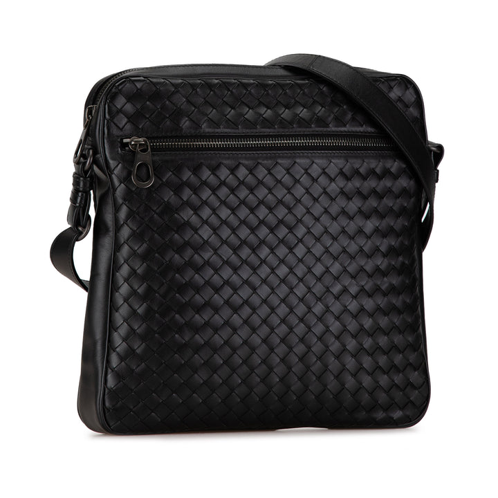 Intrecciato Crossbody Black - Gaby Paris