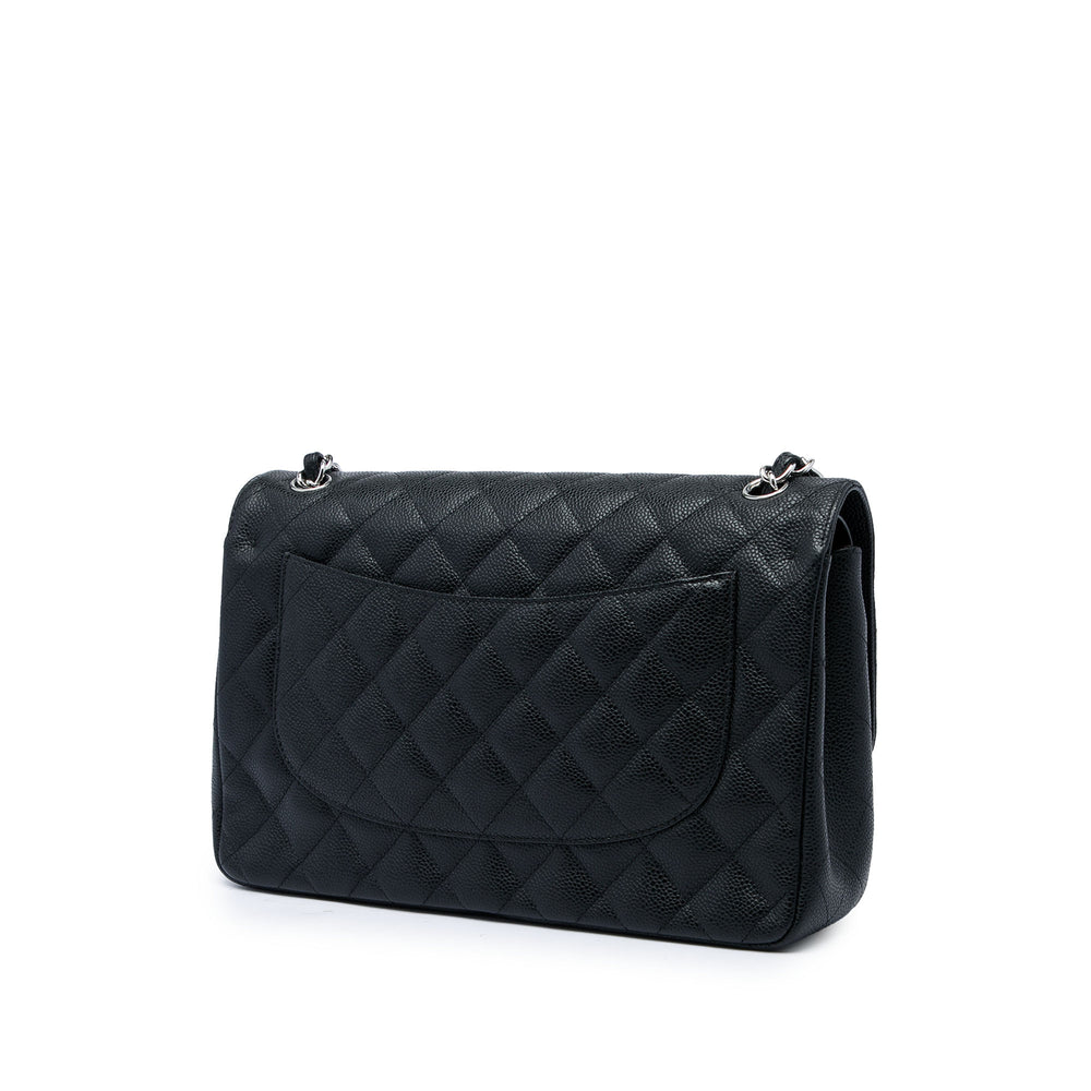 Chanel Sac porté épaule Classic Double rabat Jumbo Cuir caviar Noir – vue 2 – GABY PARIS