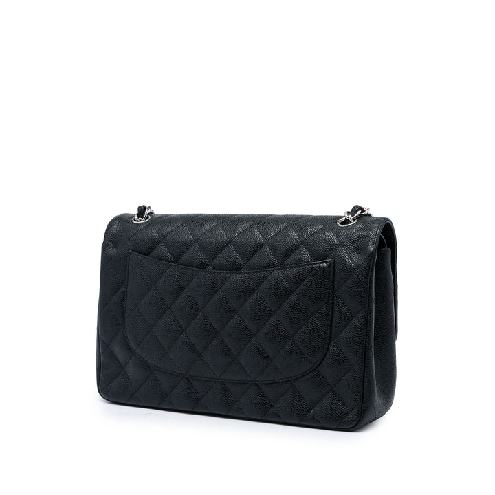 Chanel Sac porté épaule Classic Double rabat Jumbo Cuir caviar Noir – vue 2 – GABY PARIS