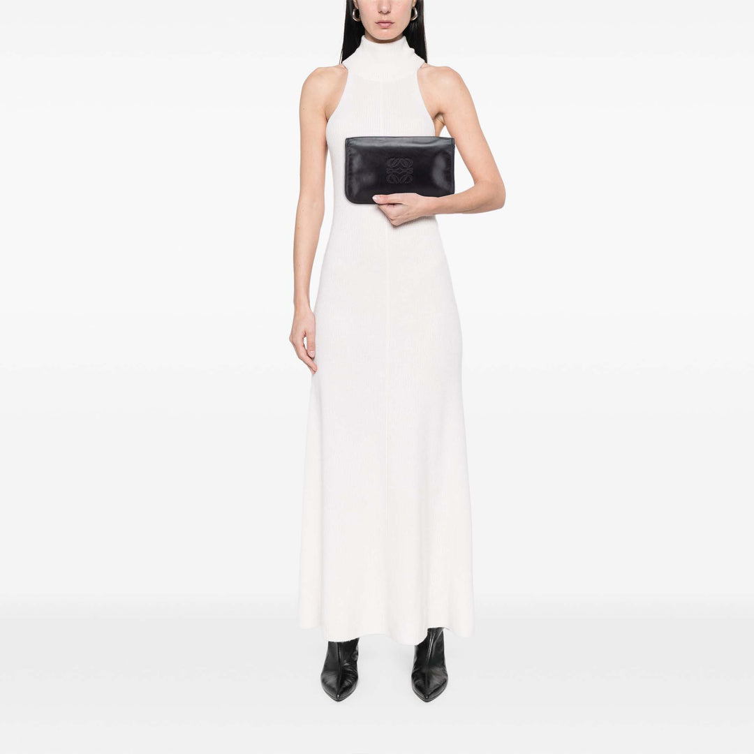 Anagram Leather Clutch Black - Gaby Paris