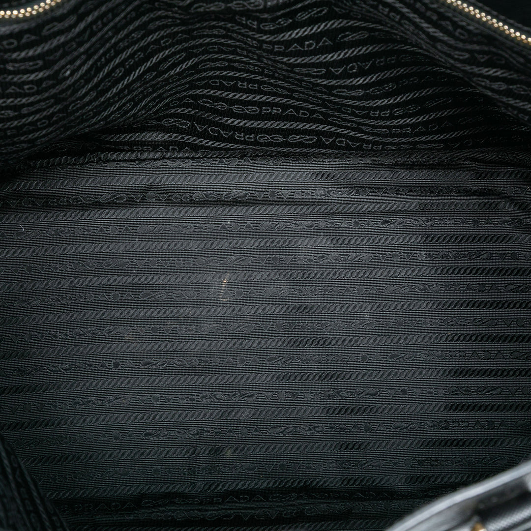 Prada Large perforé Saffiano Lux Galleria Zip Cabas
