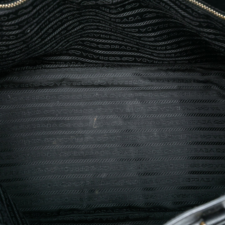 Prada Large perforé Saffiano Lux Galleria Zip Cabas