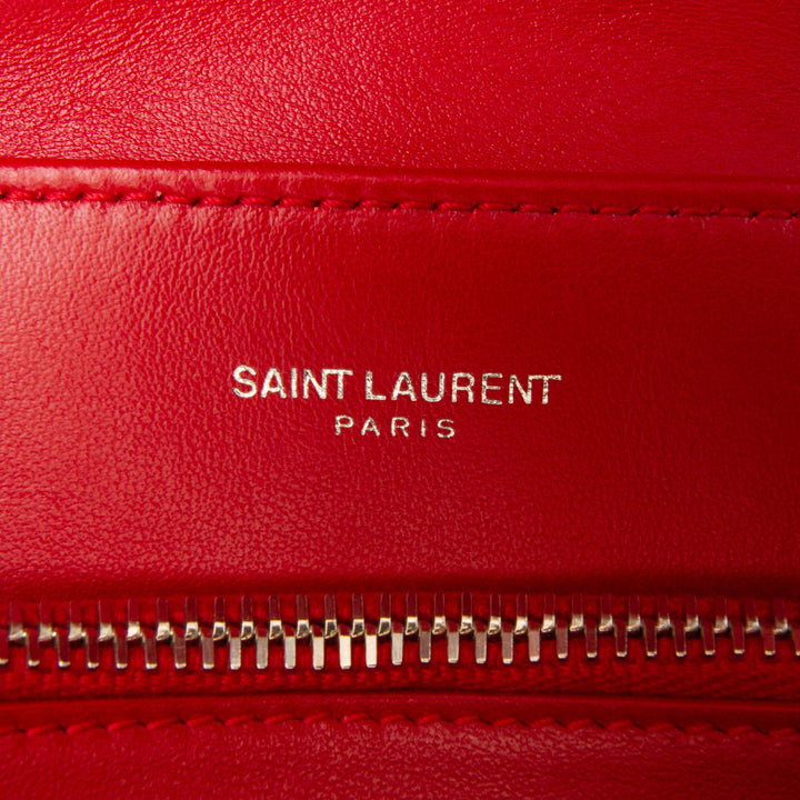 Small Leather Monogram Loulou Crossbody Red - Gaby Paris