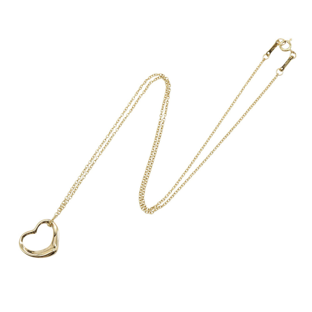 18K Yellow Gold Small Elsa Peretti Open Heart Pendant Necklace Gold - Gaby Paris