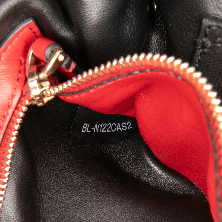 Medium Suede Rockstud Spike Satchel Black - Gaby Paris