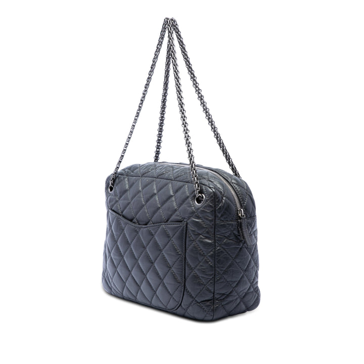 Chanel Large Matelassé vieilli Cuir de veau Reissue Sac caméra