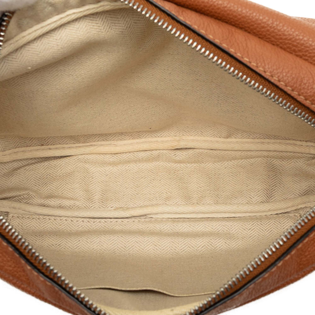 Souple grainé Military Sac Messenger XS Cuir de veau grainé Marron