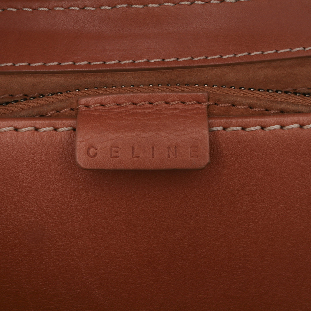 Leather Buckle Handbag Brown - Gaby Paris