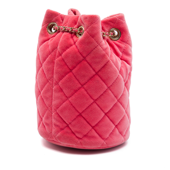 Chanel Mini Velours Cristal Perle Crush Bucket Sac