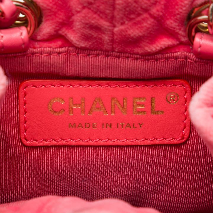 Chanel Mini Velours Cristal Perle Crush Bucket Sac