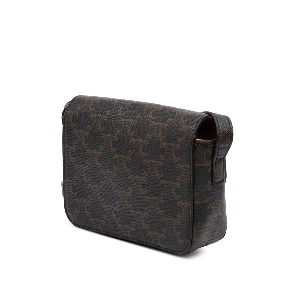 Teen Triomphe Coated Canvas Triomphe Crossbody Brown - Gaby Paris