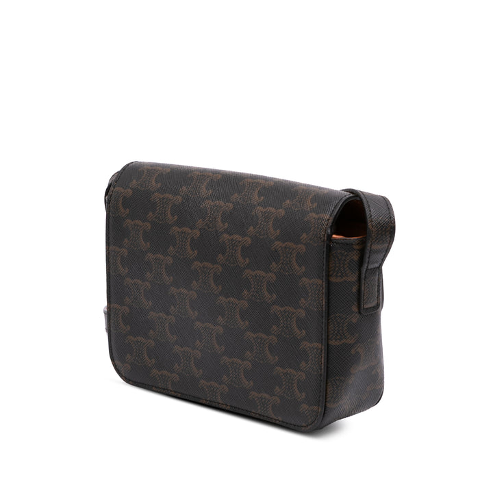 Teen Triomphe Coated Canvas Triomphe Crossbody Brown - Gaby Paris