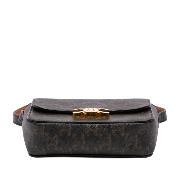 Teen Triomphe Coated Canvas Triomphe Crossbody Brown - Gaby Paris