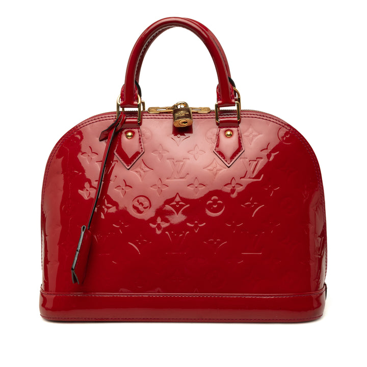 Louis Vuitton Sac à main Alma Monogram PM Cuir verni Rouge – vue principale – GABY PARIS