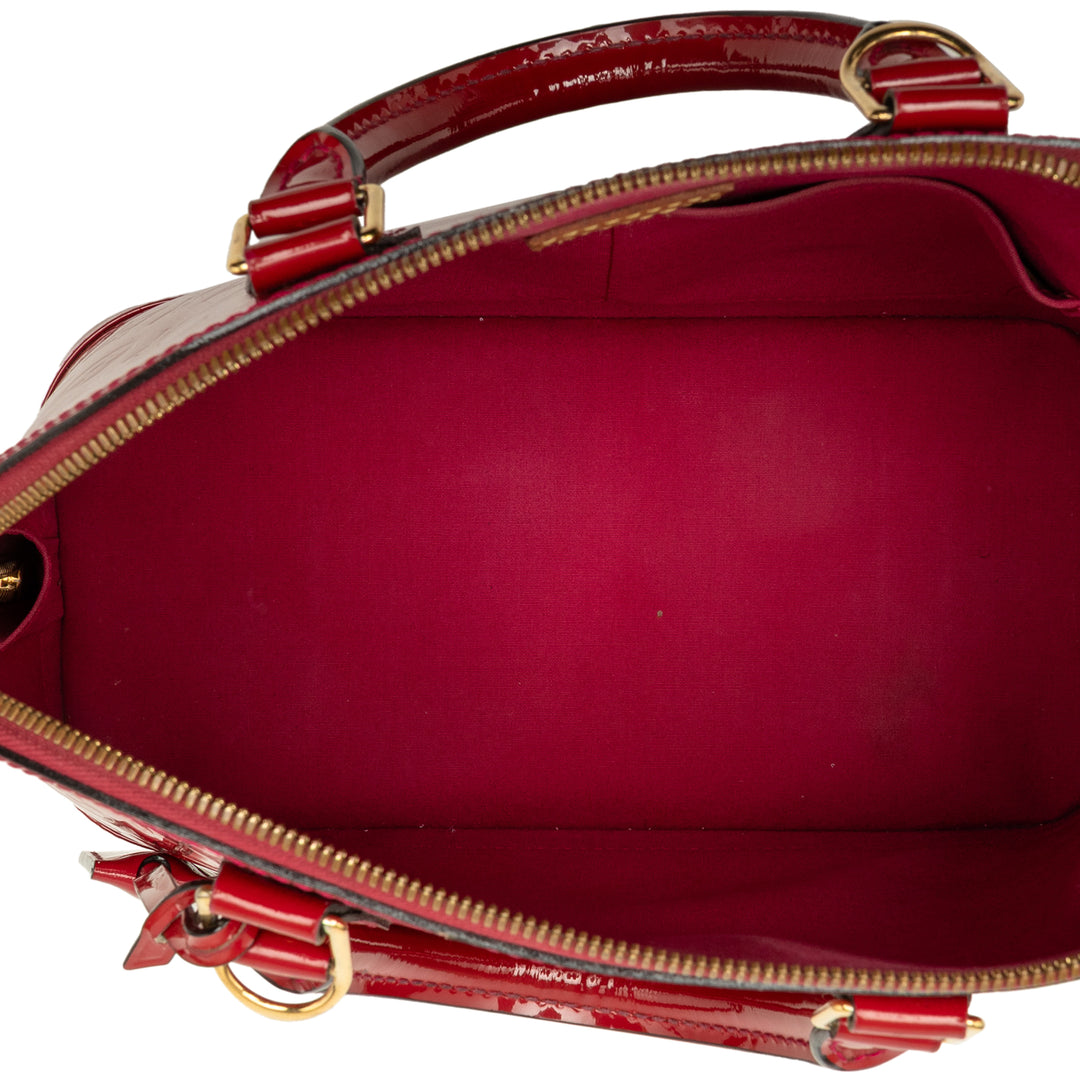 Louis Vuitton Sac à main Alma Monogram PM Cuir verni Rouge – vue 4 – GABY PARIS