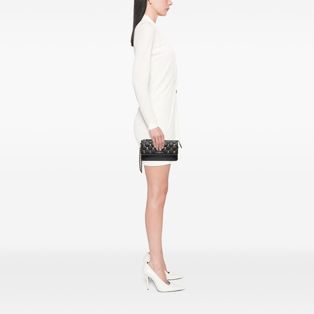 Quilted Lambskin All About Chanel Clutch On Chain Black - Gaby Paris
