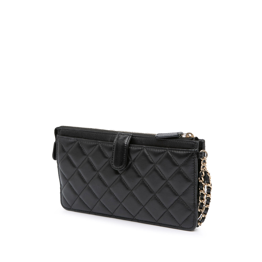 Quilted Lambskin All About Chanel Clutch On Chain Black - Gaby Paris