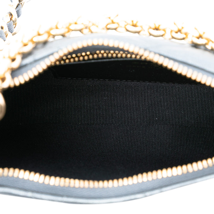 Chanel CC Matelassé Metallic Cuir d’agneau Logo Chain Sac