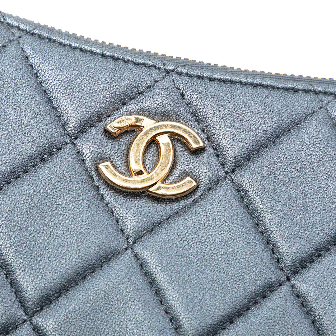 Chanel CC Matelassé Metallic Cuir d’agneau Logo Chain Sac