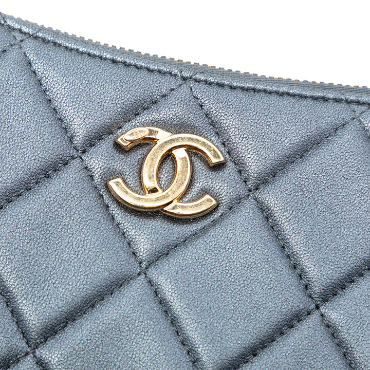 Chanel CC Matelassé Metallic Cuir d’agneau Logo Chain Sac