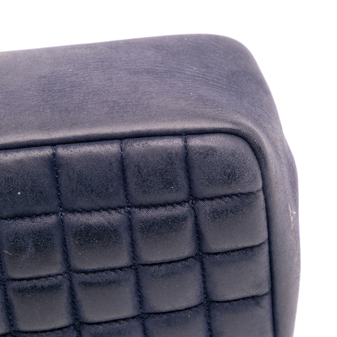 Chanel Chocolate Bar Iridescent Cuir de veau Bubble à rabat