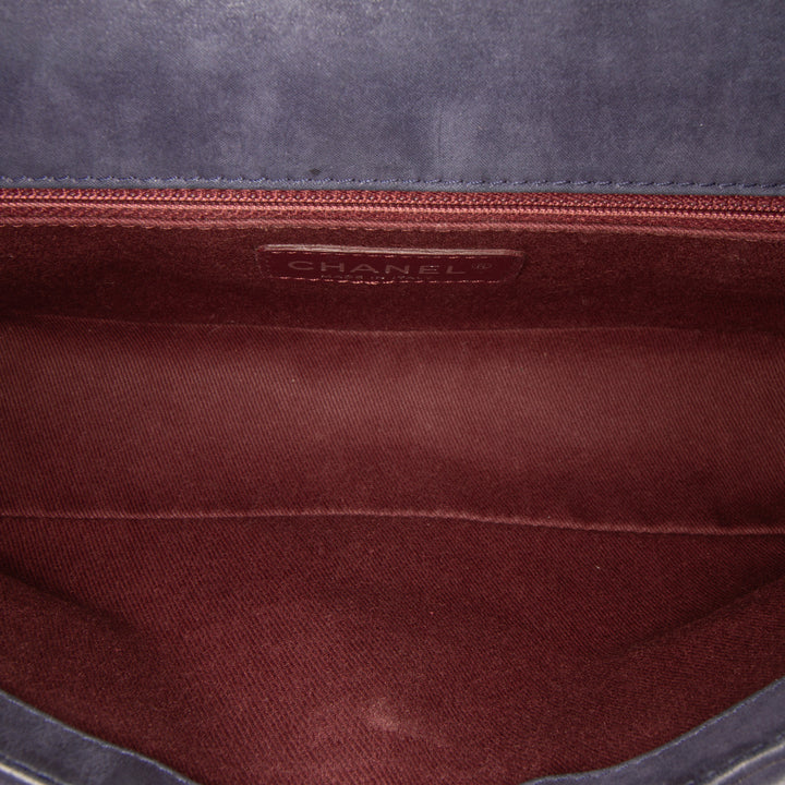 Chanel Chocolate Bar Iridescent Cuir de veau Bubble à rabat