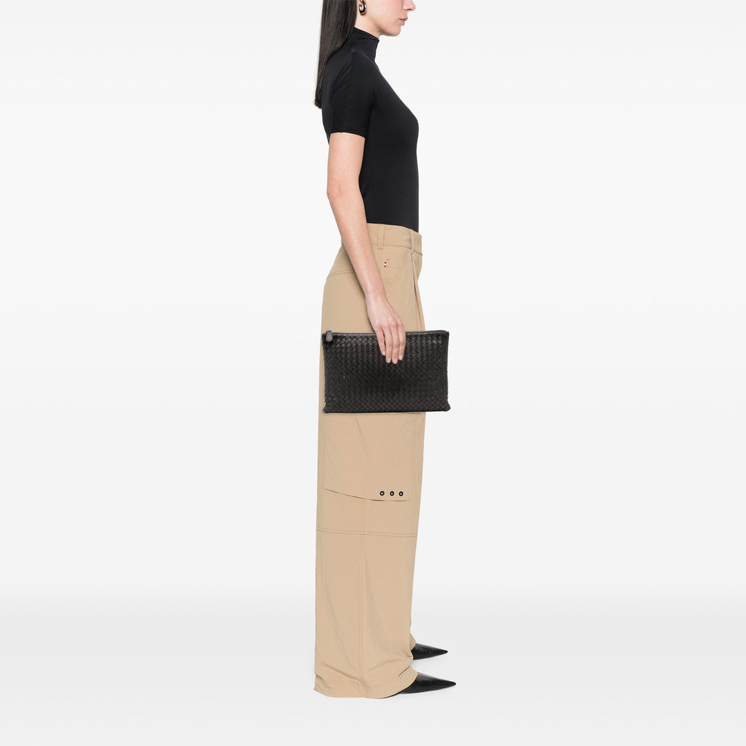 Nappa Intrecciato Clutch Black - Gaby Paris