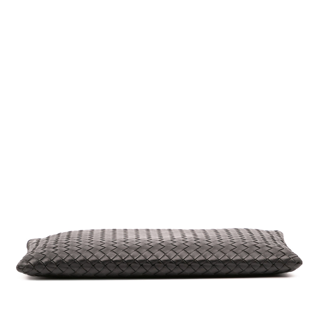 Nappa Intrecciato Clutch Black - Gaby Paris