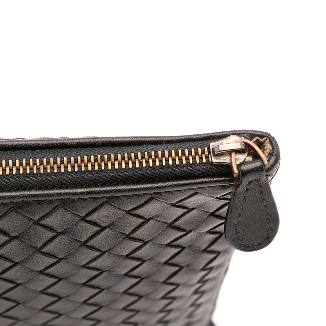 Nappa Intrecciato Clutch Black - Gaby Paris