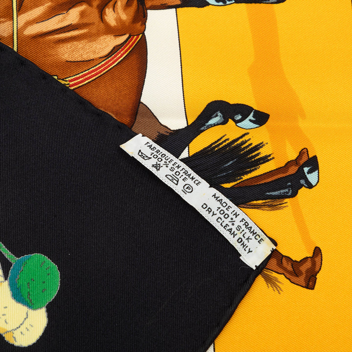 Hermès Carré Real Escuela Andaluza del Arte Ecuestre 90 Jaune – vue 5 – GABY PARIS