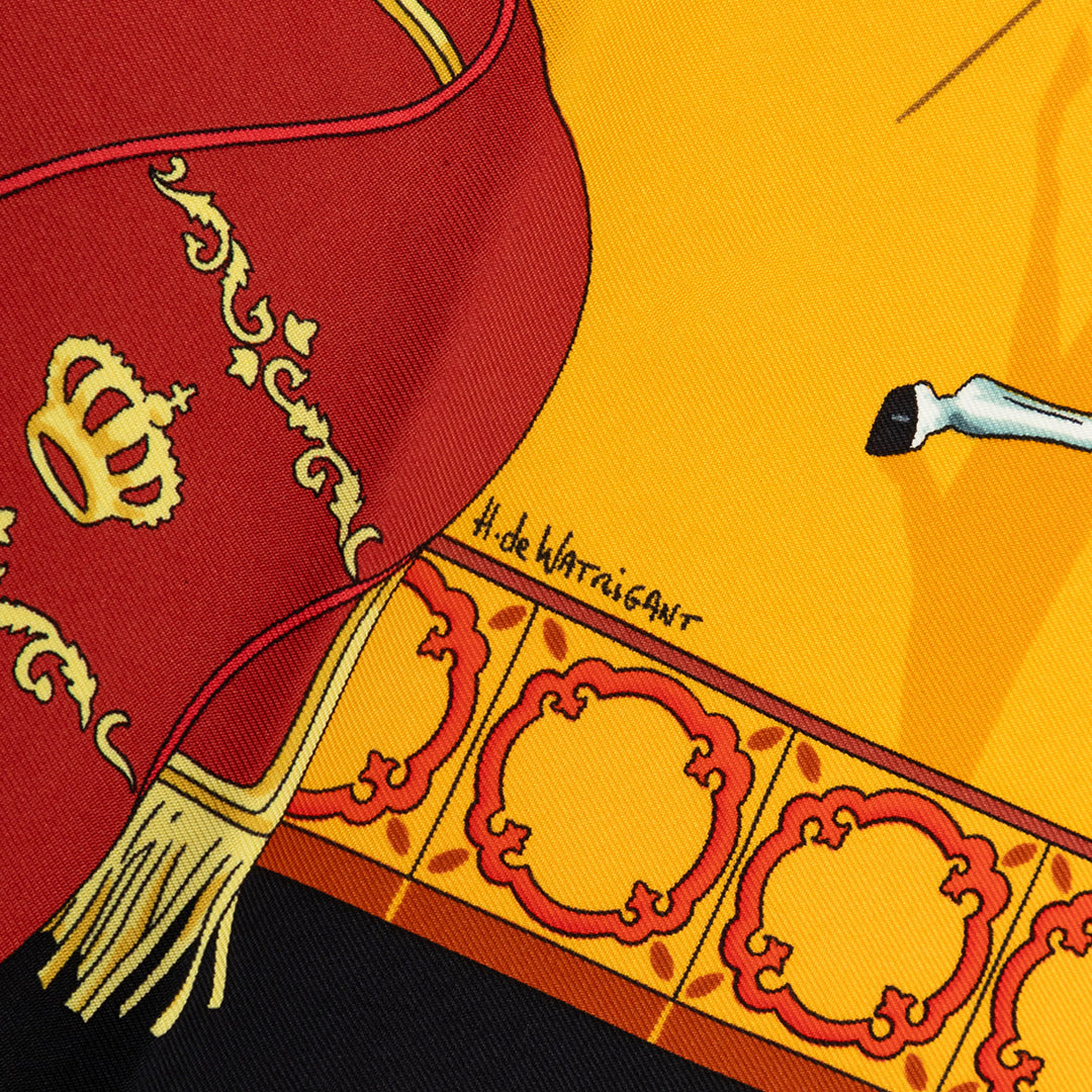 Hermès Carré Real Escuela Andaluza del Arte Ecuestre 90 Jaune – vue 6 – GABY PARIS