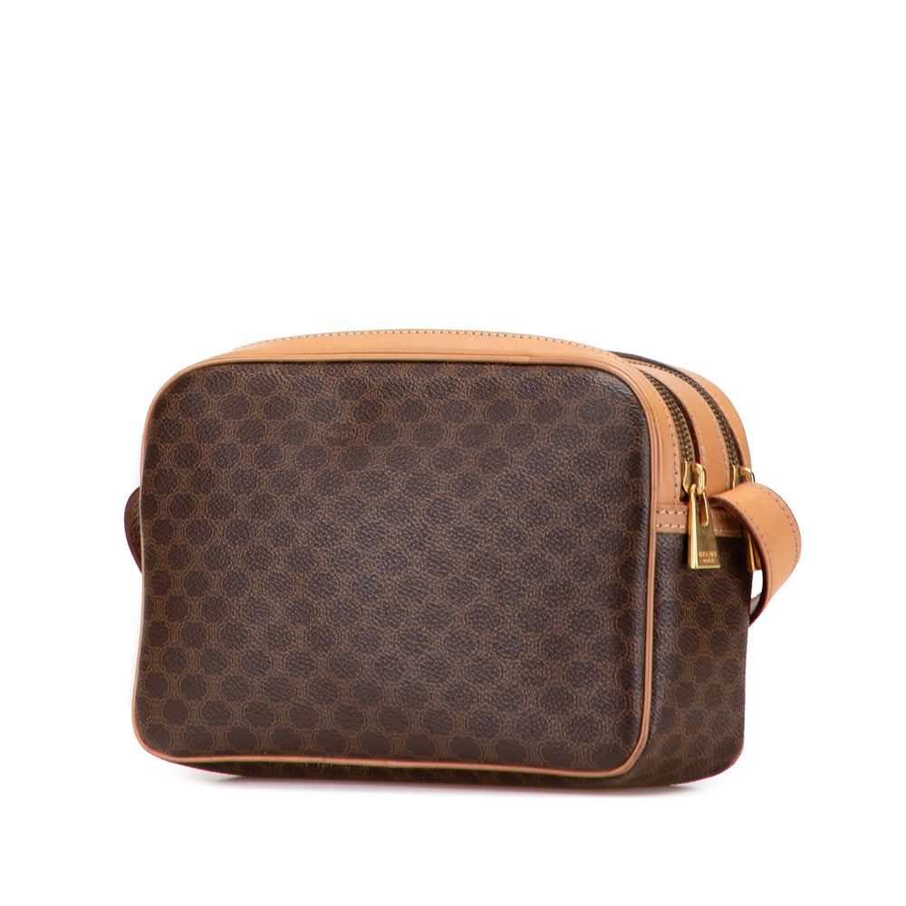 Macadam Coated Canvas Crossbody Brown - Gaby Paris