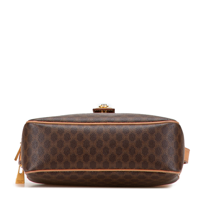 Macadam Coated Canvas Crossbody Brown - Gaby Paris