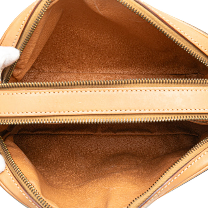 Macadam Coated Canvas Crossbody Brown - Gaby Paris