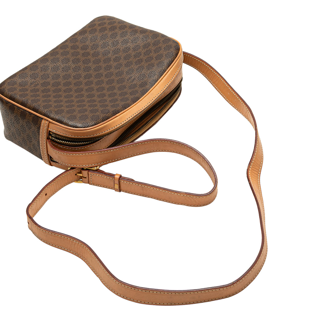 Macadam Coated Canvas Crossbody Brown - Gaby Paris