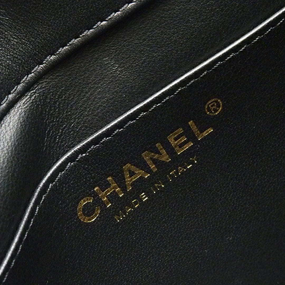 Chanel Mini Square Matelassé Tweed Houndstooth Straight Simple rabat