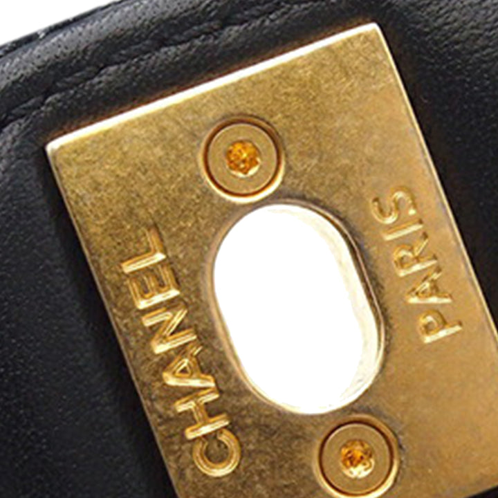 Chanel Mini Square Matelassé Tweed Houndstooth Straight Simple rabat