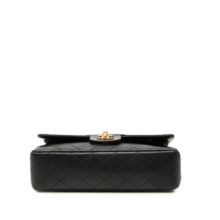 Classic Double rabat Moyen Cuir d'agneau Noir