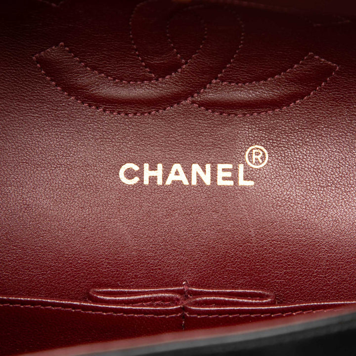 Classic Double rabat Moyen Cuir d'agneau Noir