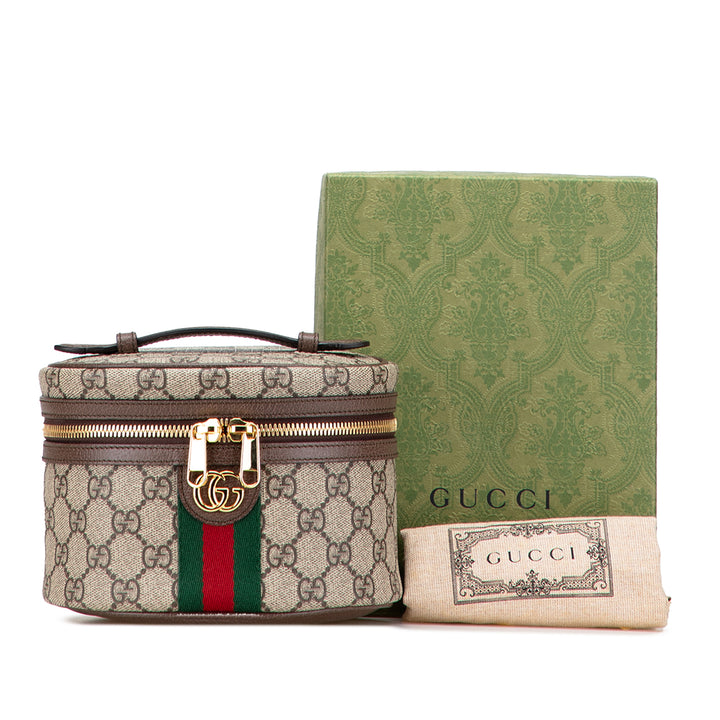 Gucci GG Supreme Web Ophidia Vanity Bag
