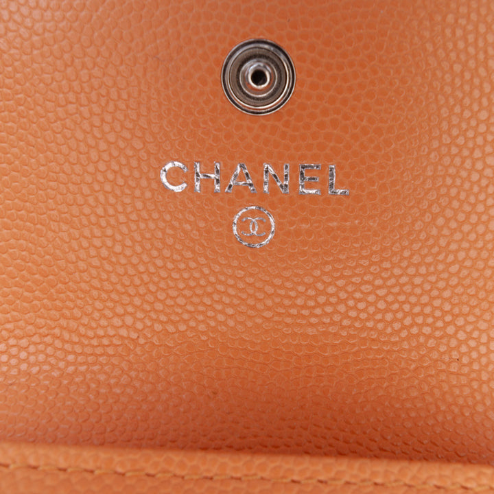 Chanel Matelassé 19 à rabat Porte-cartes Cuir caviar